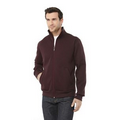 Men's Tri-Blend Melange Full Zip Mock Neck